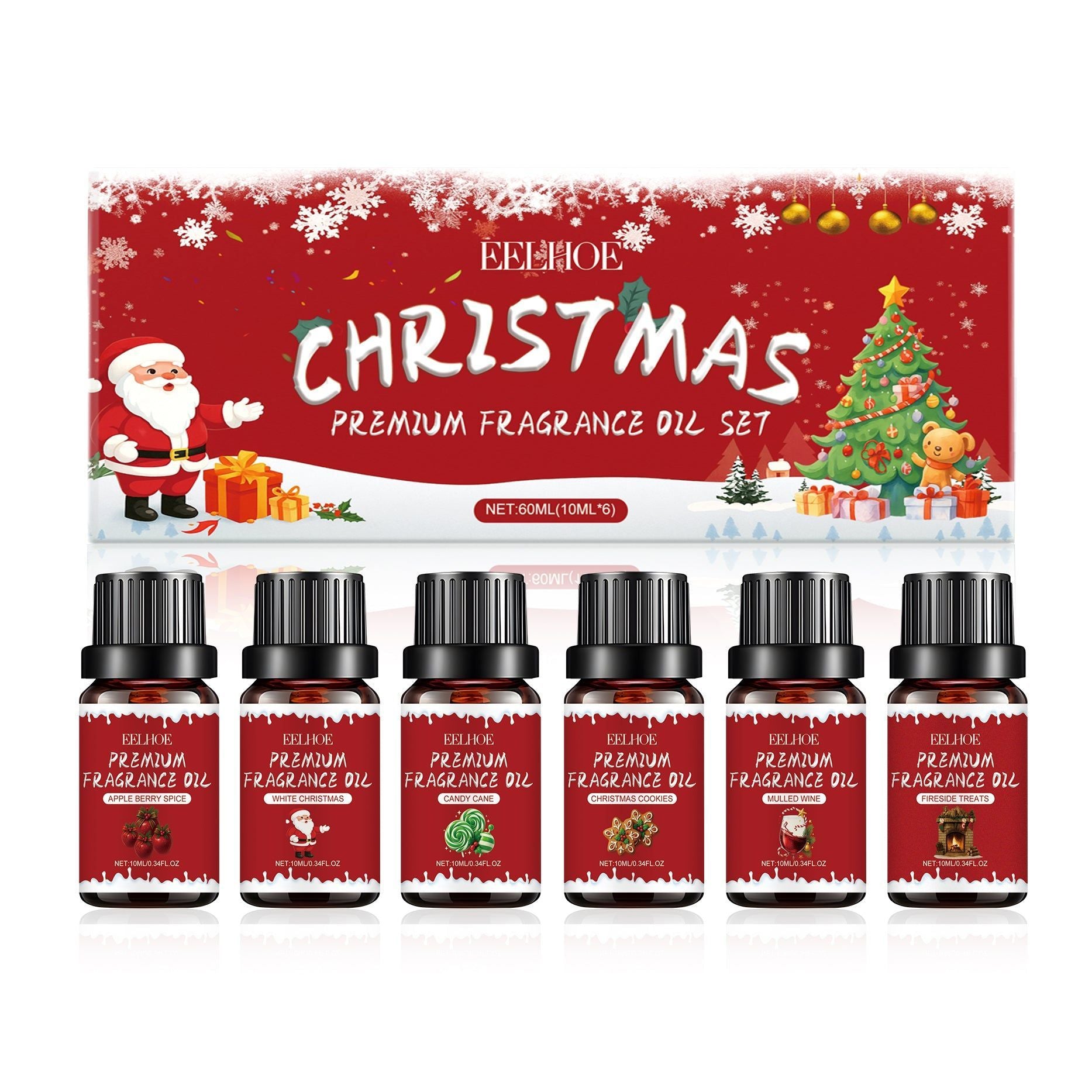 Christmas Essential Oil Set, Natural Fragrance, Long-Lasting, Home & Office Aromatherapy ,1 set