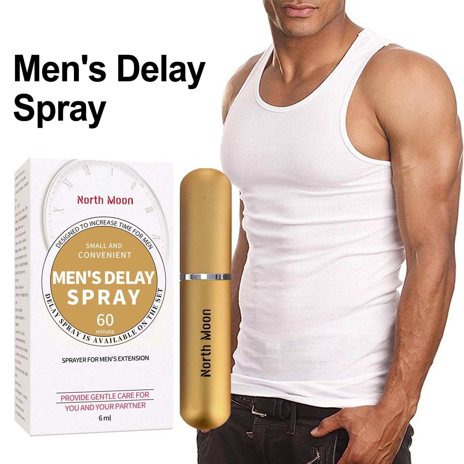 Male Body Care Spray, Boost Vitality, Long-Lasting Intimate Performance ,6ml