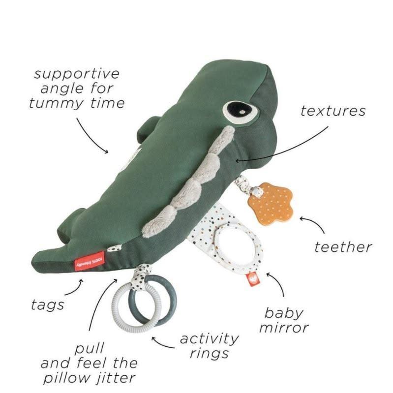Done By Deer Tummy Time Activity Toy Croco Green