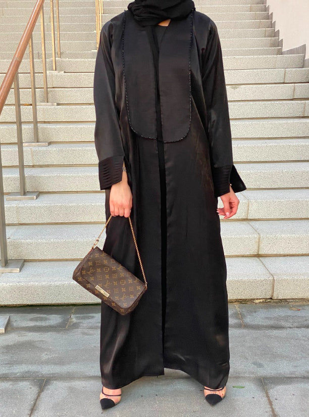 MOiSTREET Rotana Shimmer Abaya set with Underdress & Sheila