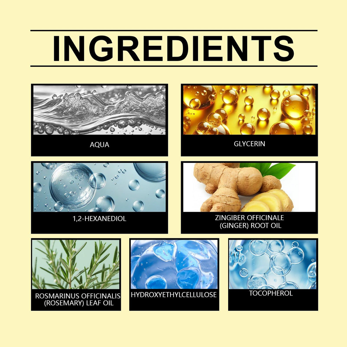 Revitalize Hair Essential Oil, Natural Rosemary & Ginger Root, Frizz Control, Moisturizing, Easy Absorption ,60ml