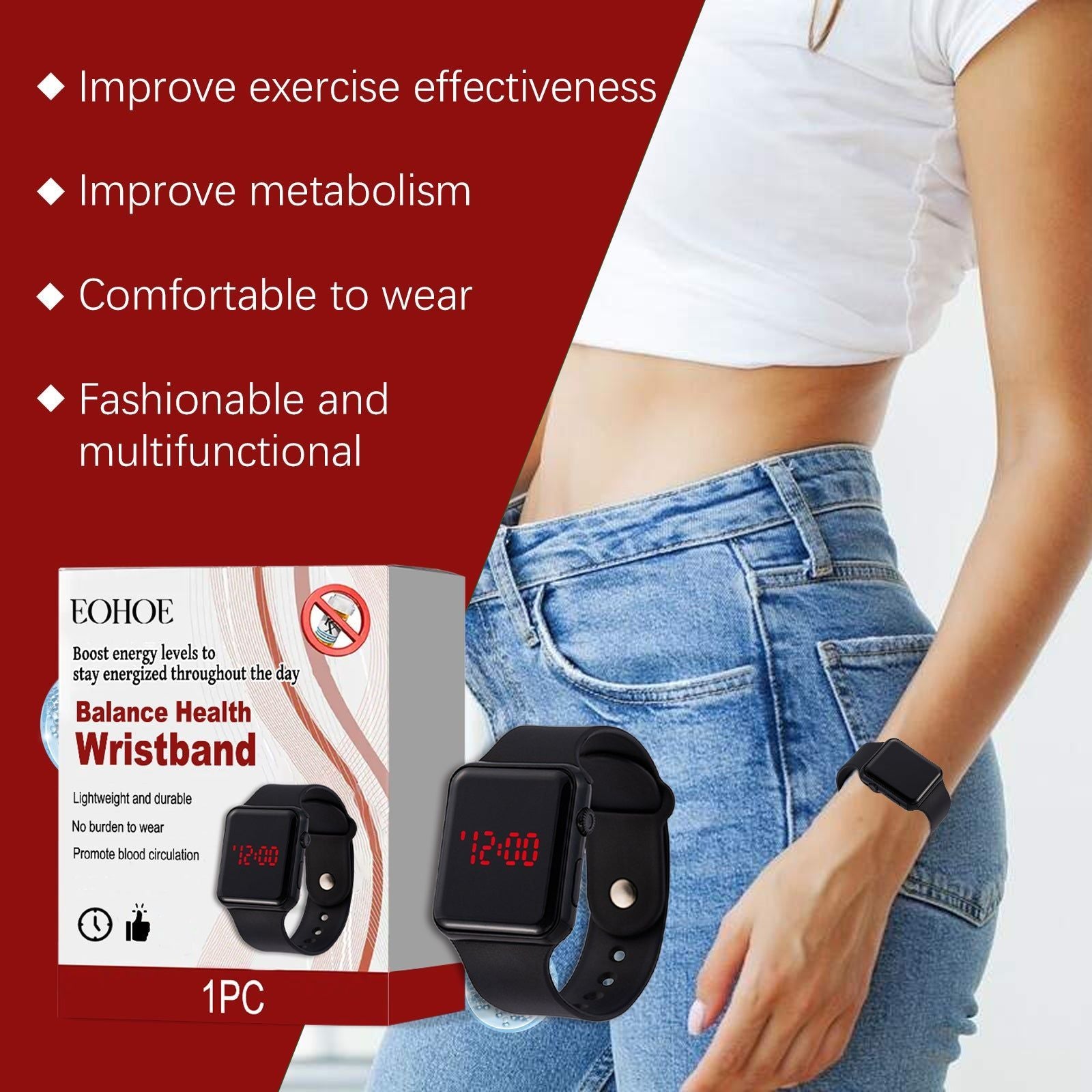 Body Care Balance Watch, Lightweight, Outdoor Fitness, Daily Vitality ,1pcs