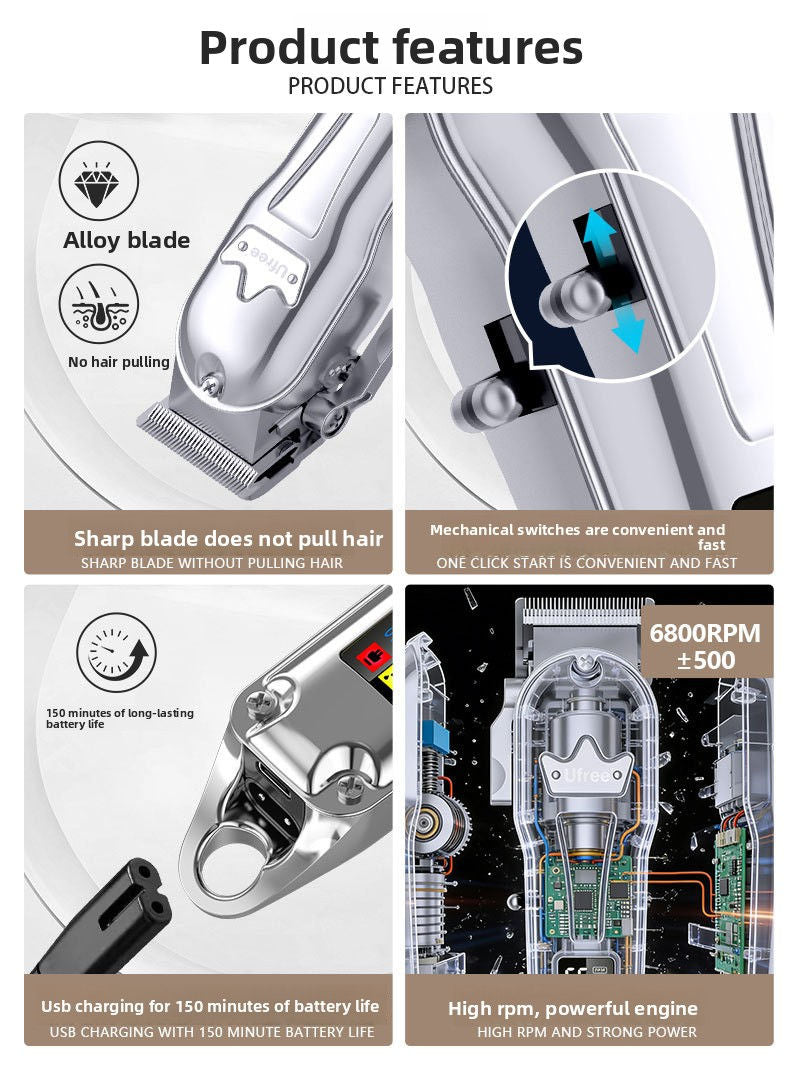 2-in-1 Hair Clipper with Digital Display