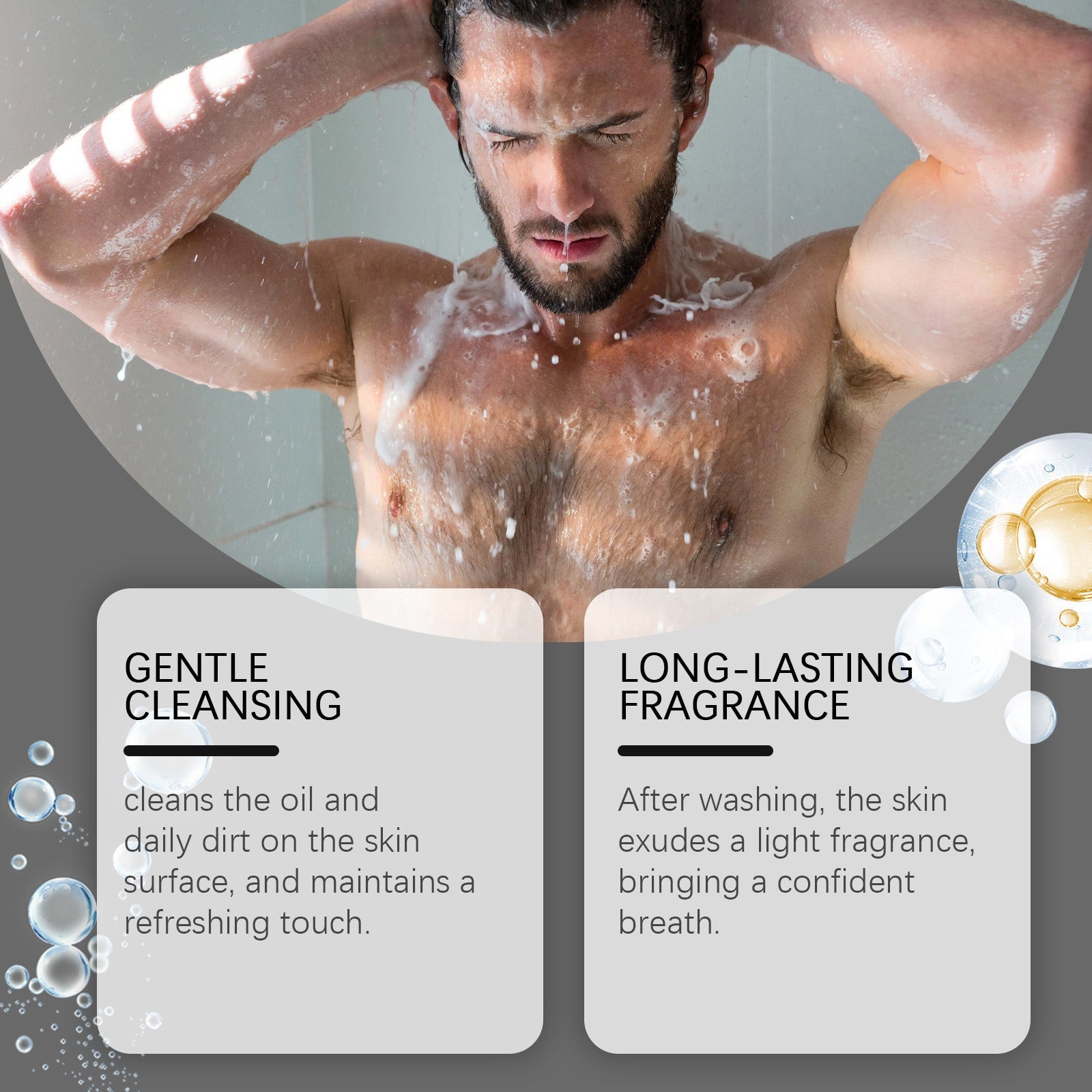 Bergamot Sage Shower Gel, Long Lasting Fragrance, Refreshing Body Wash ,100ml