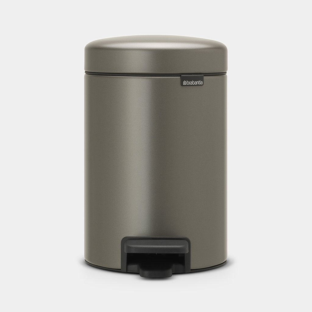 Brabantia 113246 Pedal Bin 3L Plastic Bkt Platinum