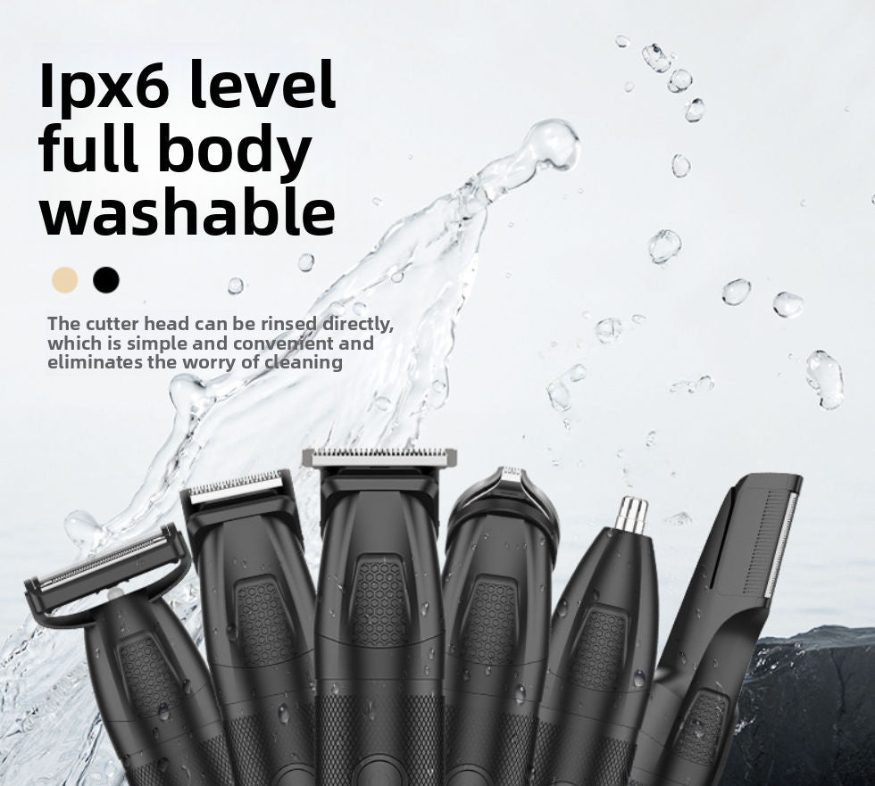 Waterproof 6-in-1 Hair Clipper Kit
