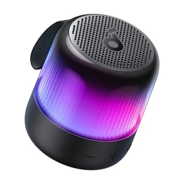 Soundcore Mini 4 Portable Bluetooth Speaker with 360° Sound & Lights, 8W, Black