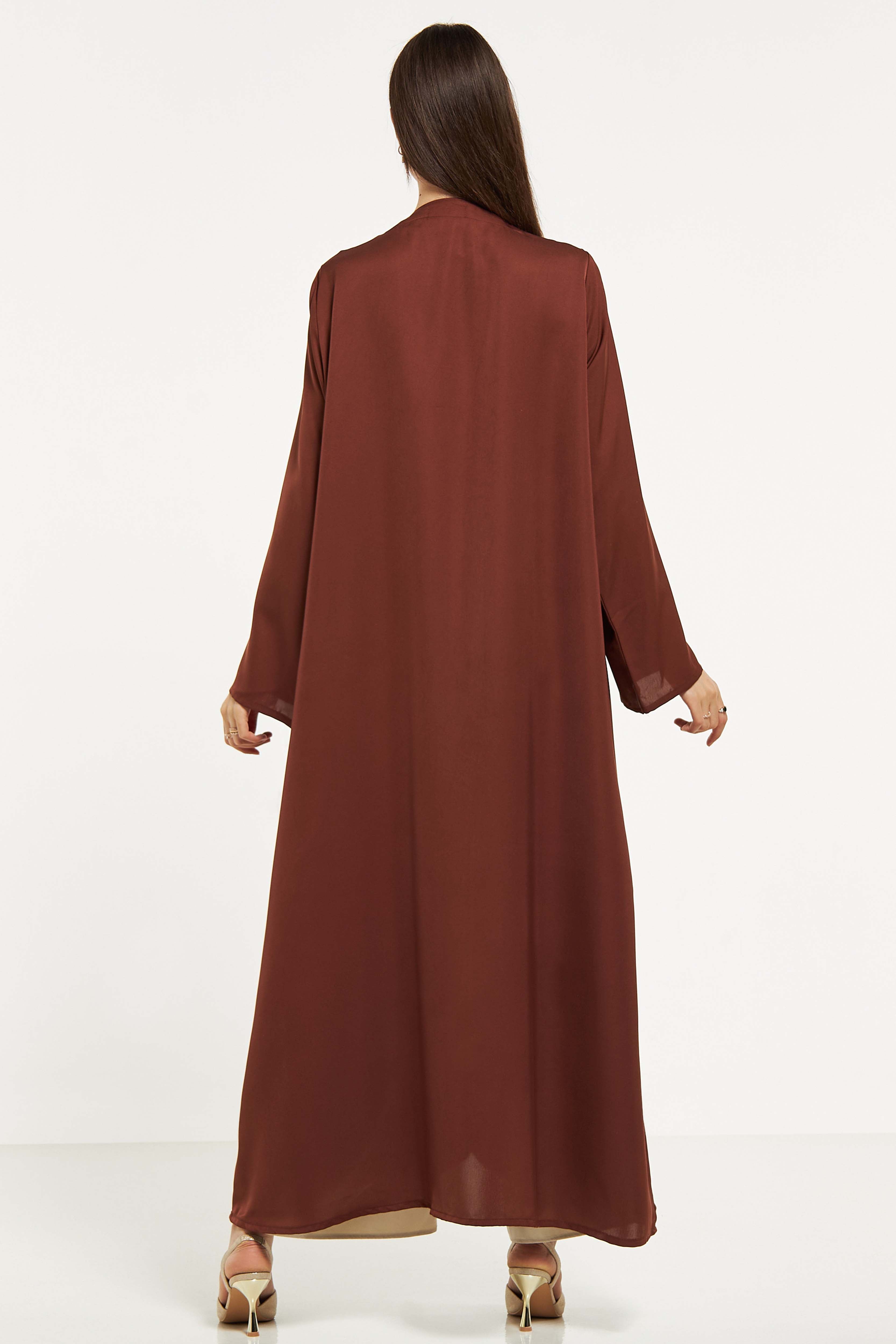 MOiSTREET Embellished Abaya with Sheila