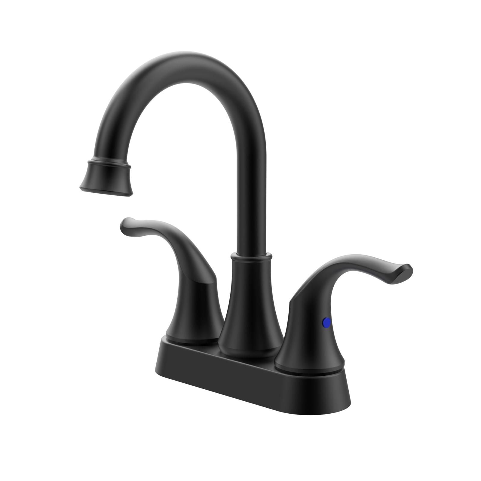 Dual Handle Bathroom Sink Faucet Black YH007