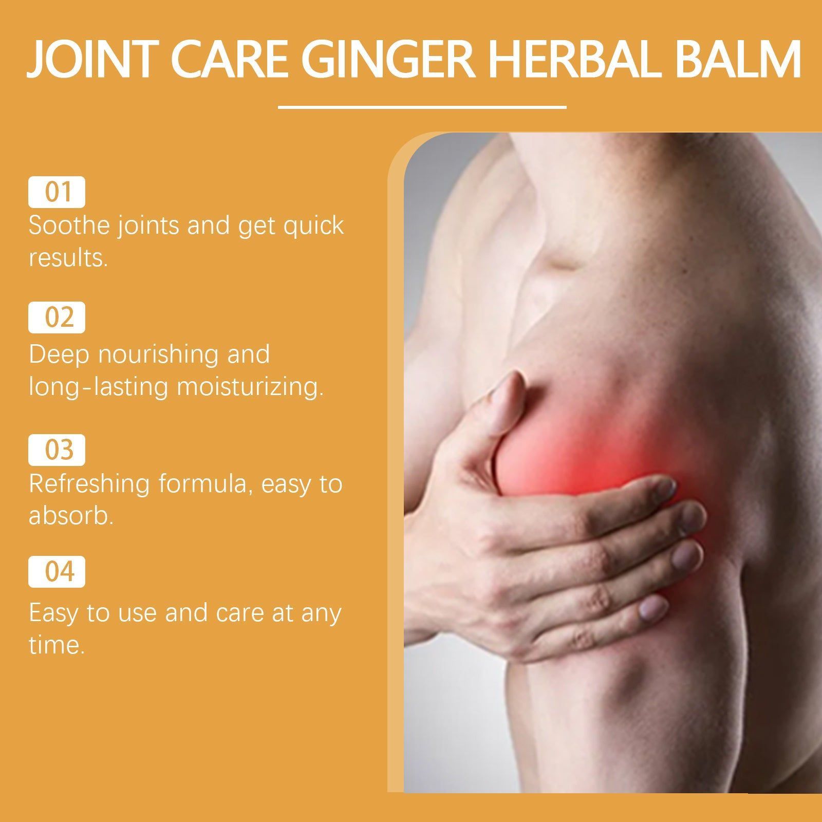Ginger Joint Care Cream, Fast Relief for Aching Muscles and Discomfort ,120g