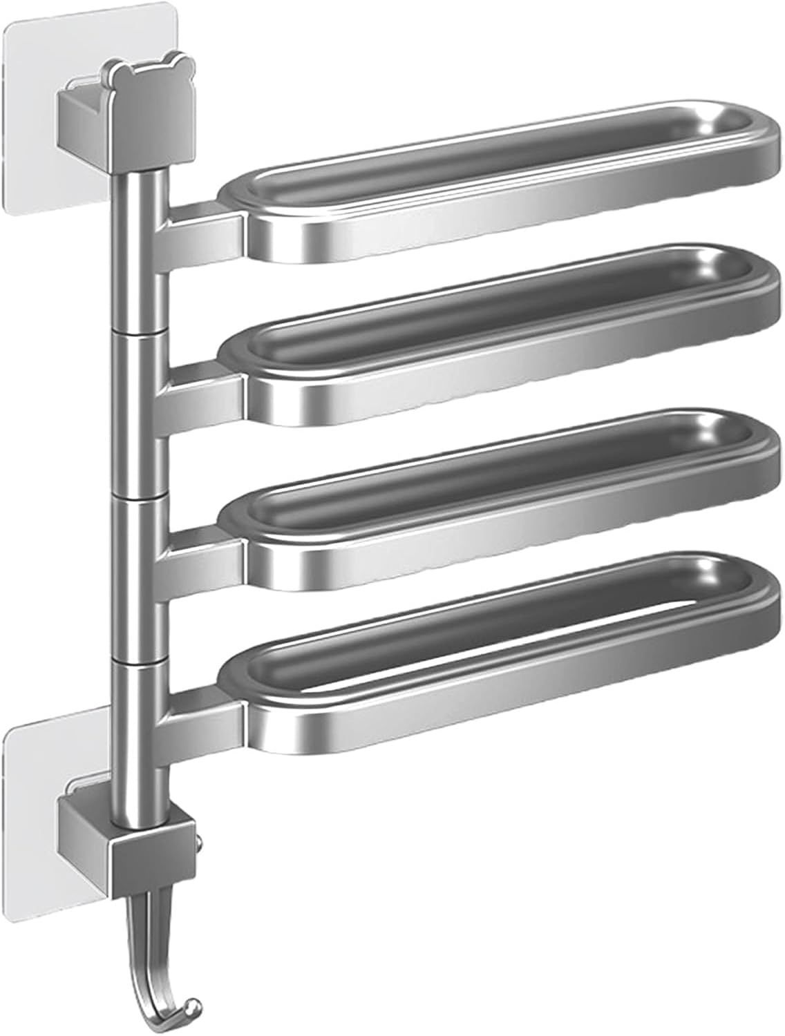Punch Free Rotatable Towel Rack Bathroom Slipper Holder Kitchen Storage Shelf