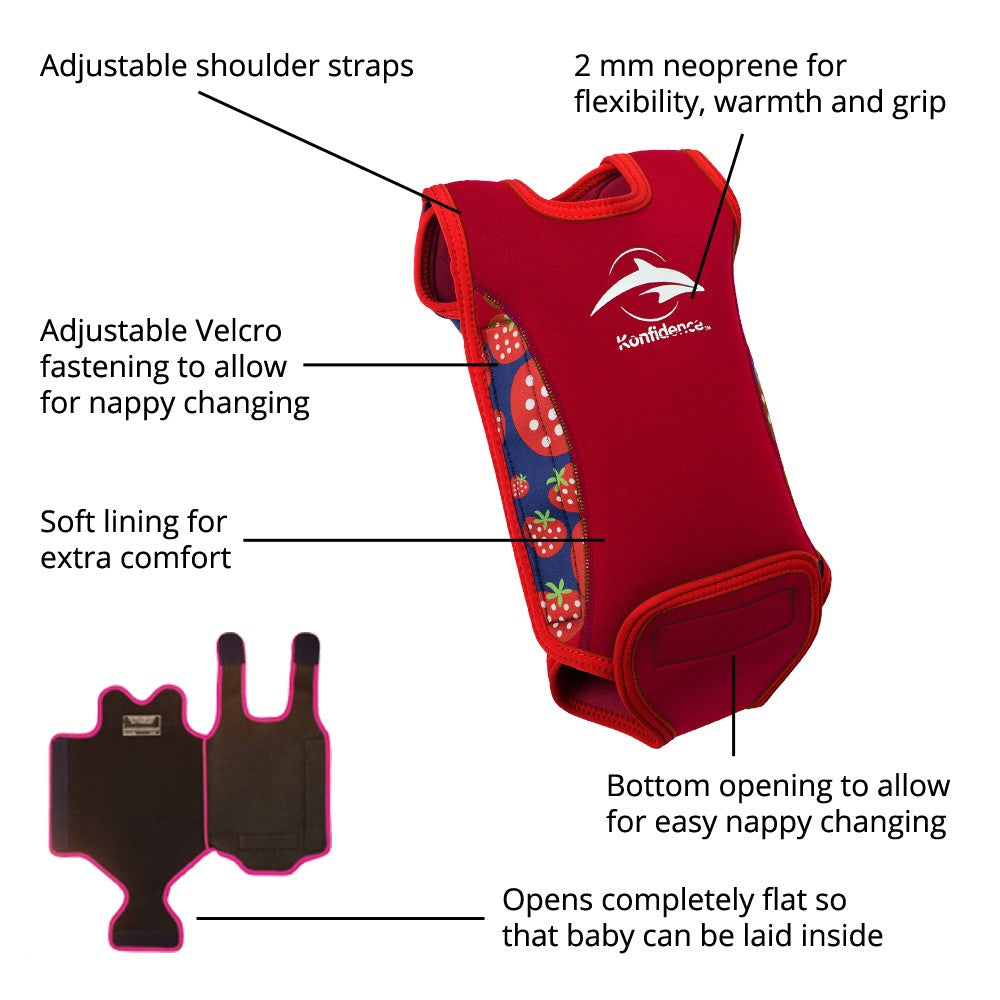 Babywarma™ - Neoprene baby swimsuit that wraps around baby (0 - 6 M)
