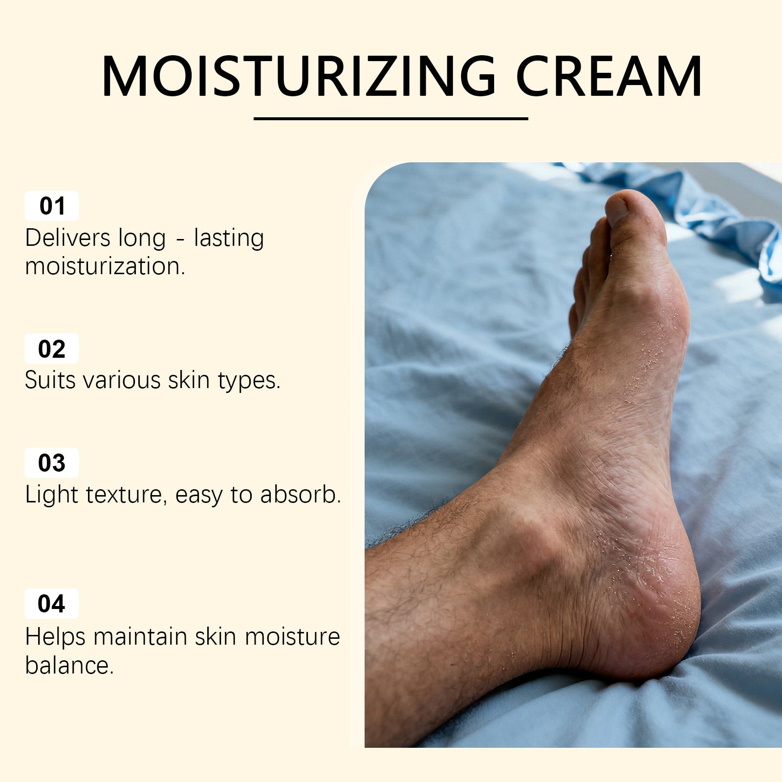 Body Care Moisturizing Cream for Dry Heels, Smooth, Hydrated Skin ,100g
