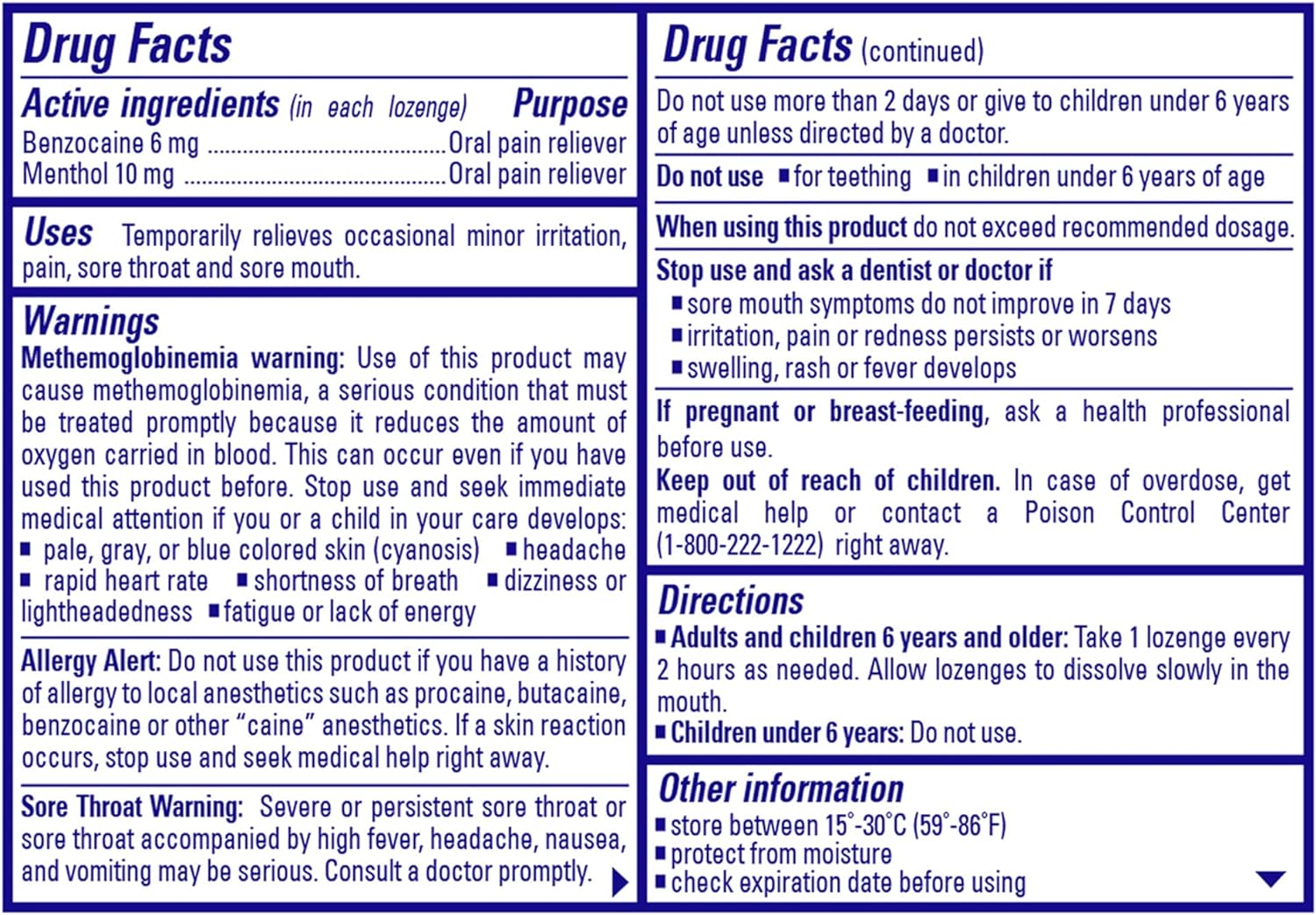Chloraseptic Sore throat Citrus 18 Lozengers