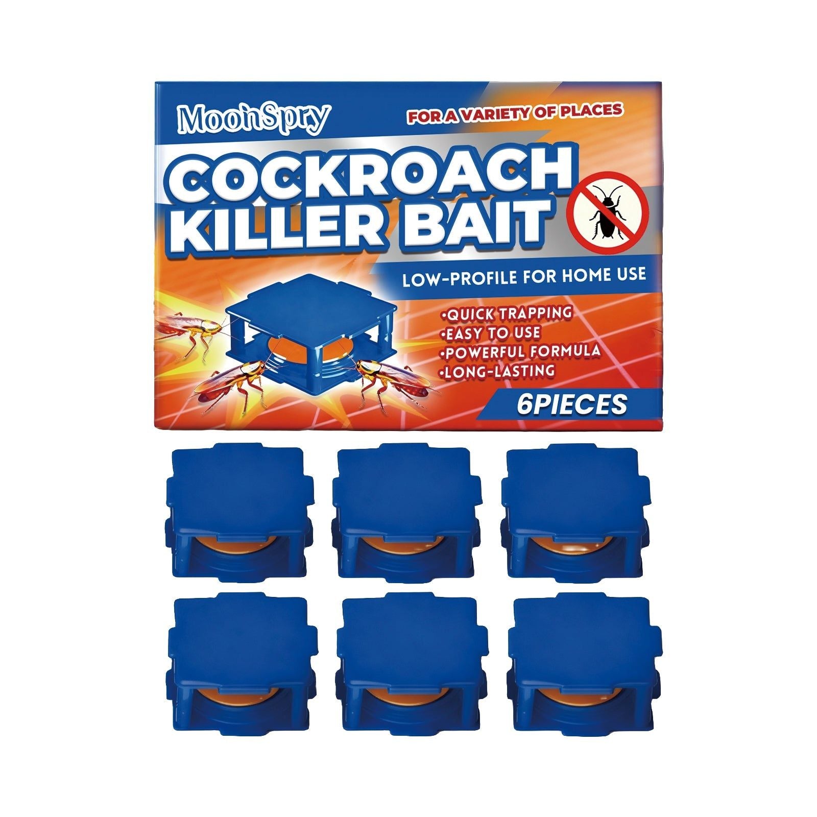 Cockroach Gel Bait Box, Household Cleaning, Fast Pest Control, Easy to Use ,6pcs