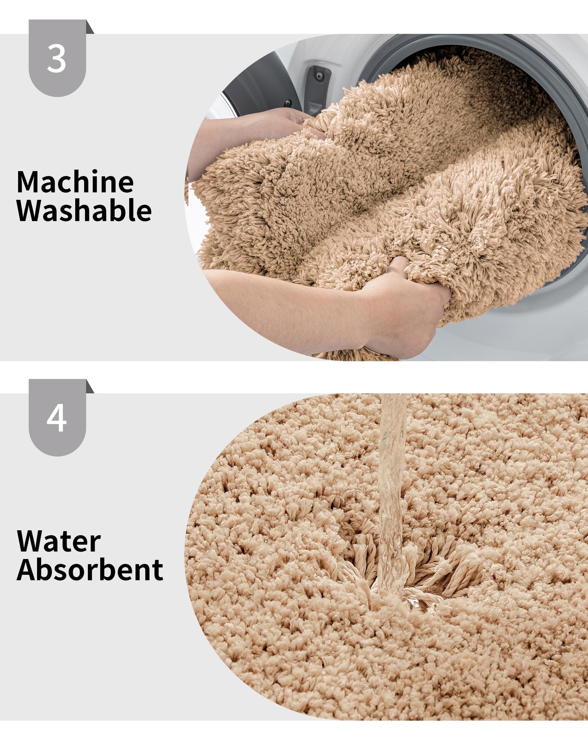 AIESY® Washable Plush Luxury Soft Shaggy Disolla Bath Mat