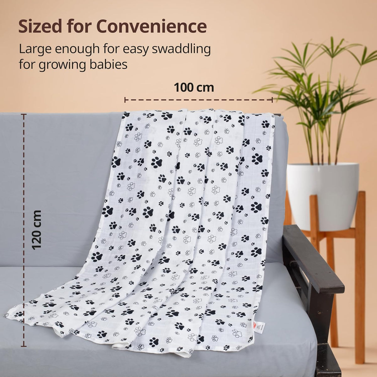Luv Lap - Muslin Swaddle Set of 3 - Penguin Rabbit