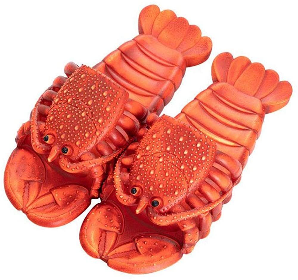 Lobster Slippers Beach Slides Summer Funny Sandals House Slippers For Women