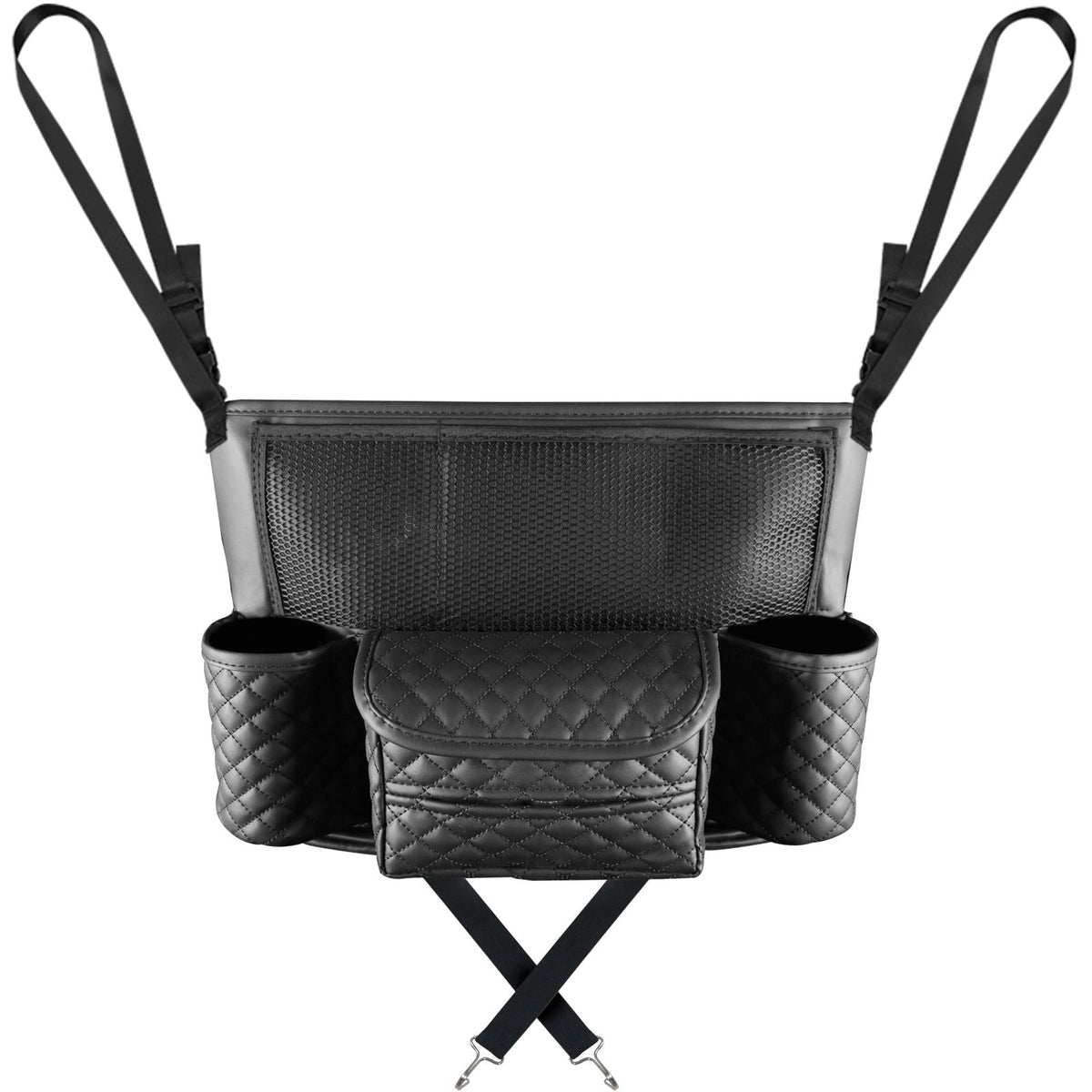 Car Handbag Holder Leather Purse Holder Large Capacity Car Console Organizer