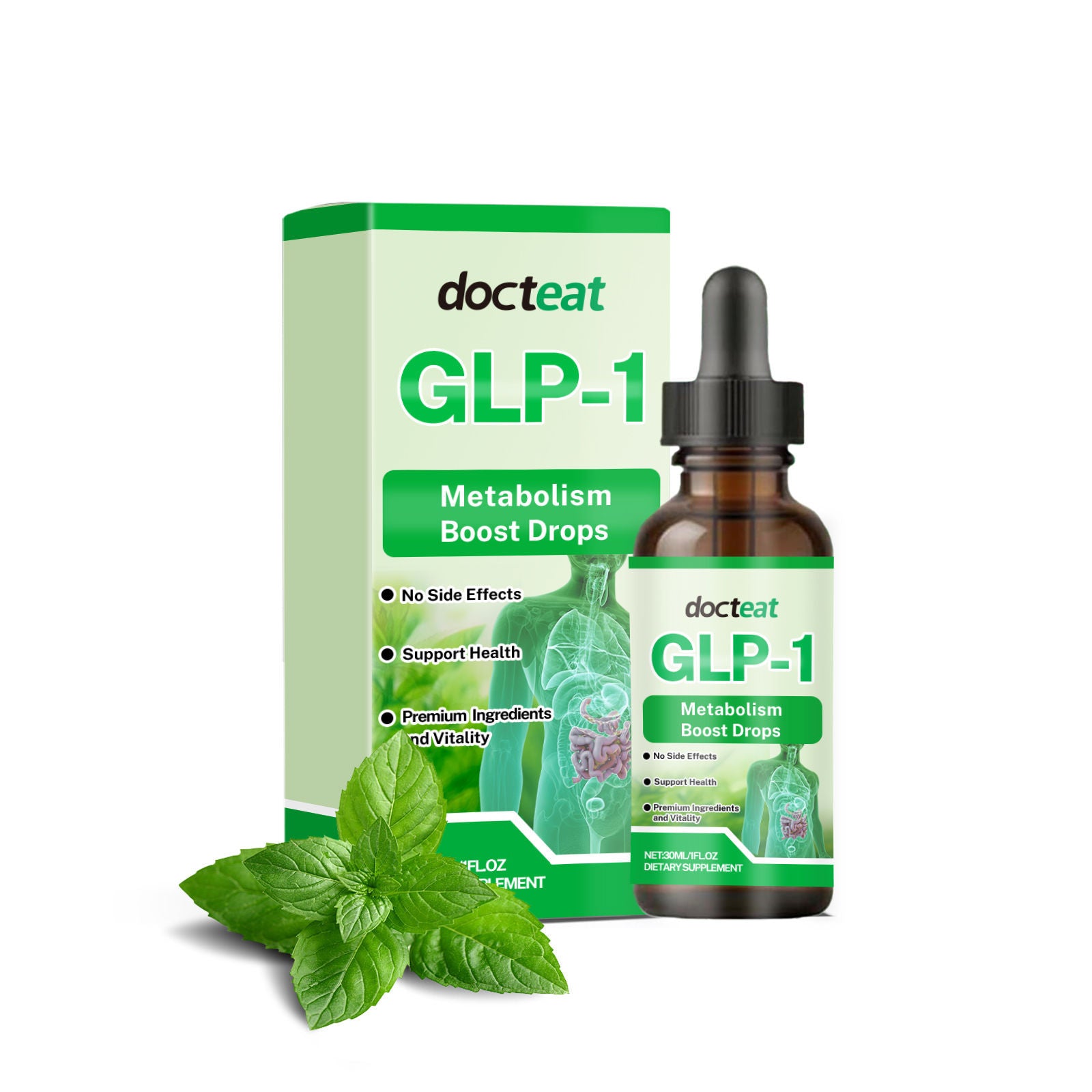 Boost Energy and Digestive Health with Peppermint Essential Oil Drops, Natural Body Care ,30ml