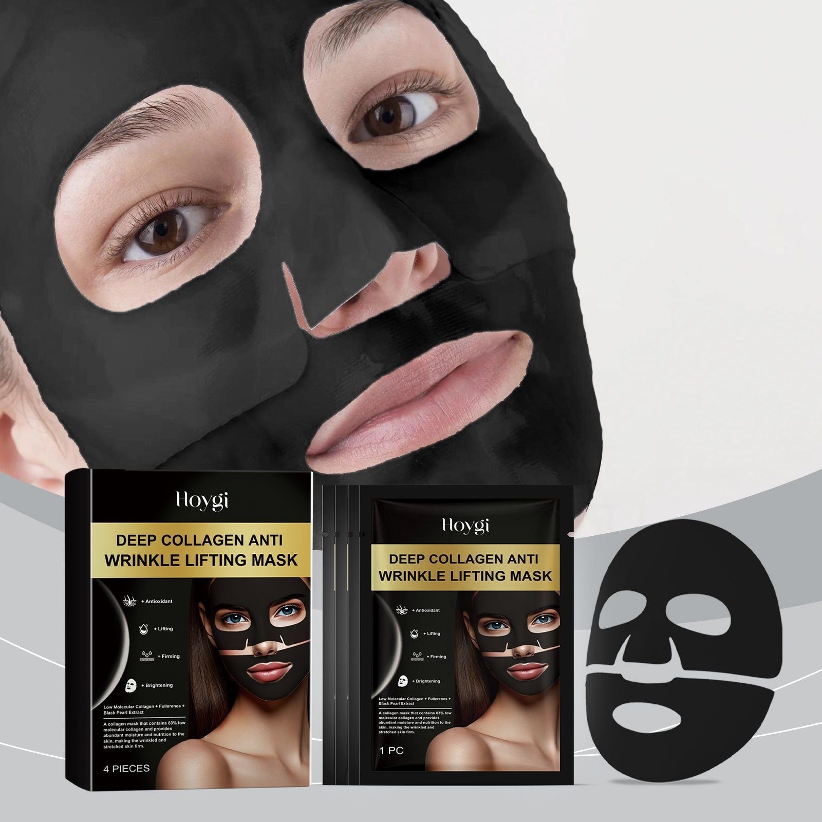Collagen Moisturizing Mask, Brightening, Hydrating, Anti-Aging, Skin Repair ,4 pieces