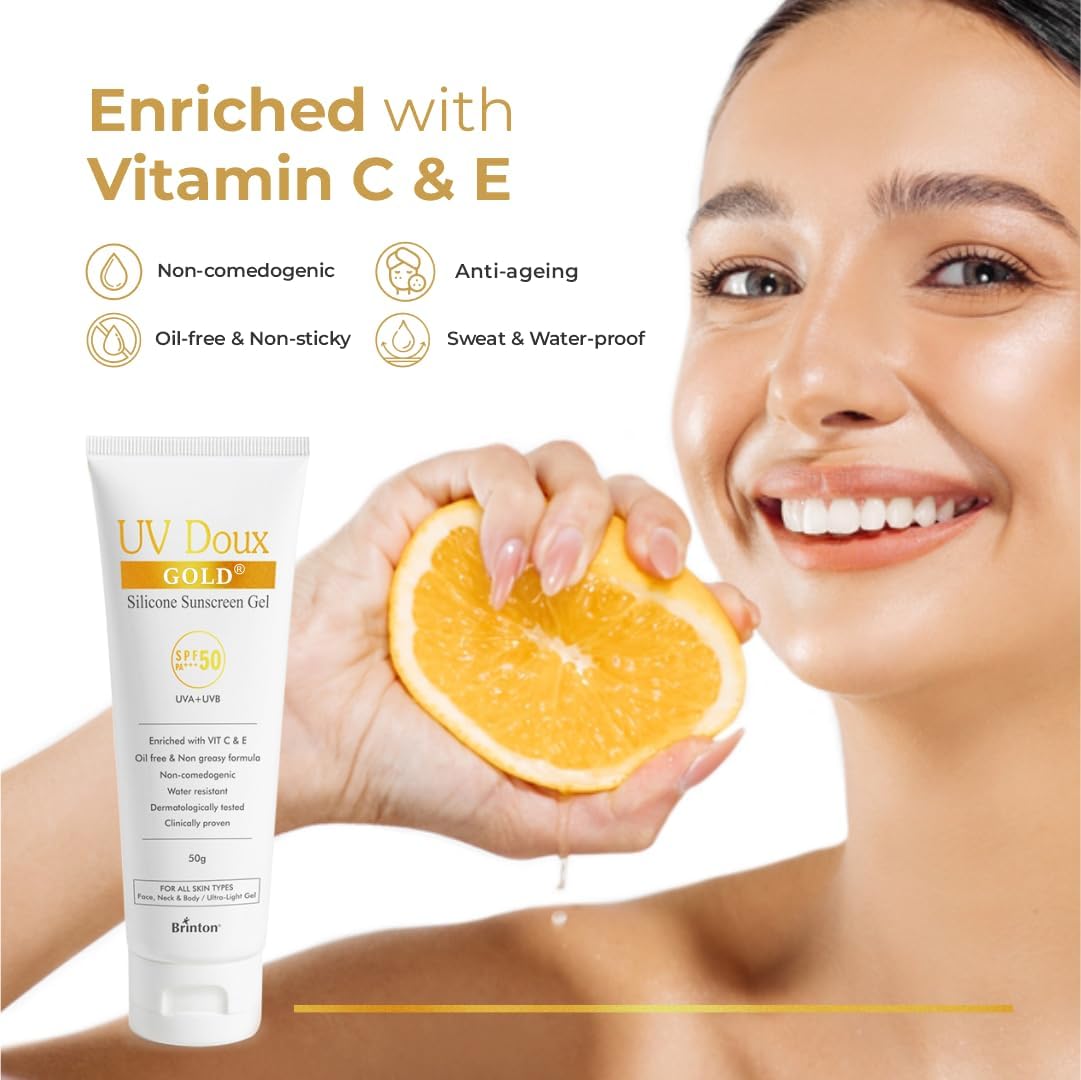 Brinton UV Doux Gold Silicone Sunscreen Gel 50g