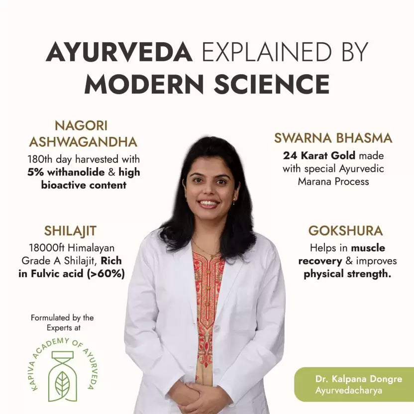 Kapiva Ashwagandha Gold Capsules (60 Capsules) Pack of 2