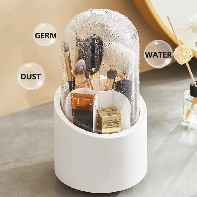 Rotating Makeup Brush Holder with Lid