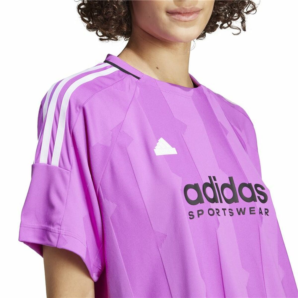 Men’s Short Sleeve T-Shirt Adidas Tiro Cut 3 Purple