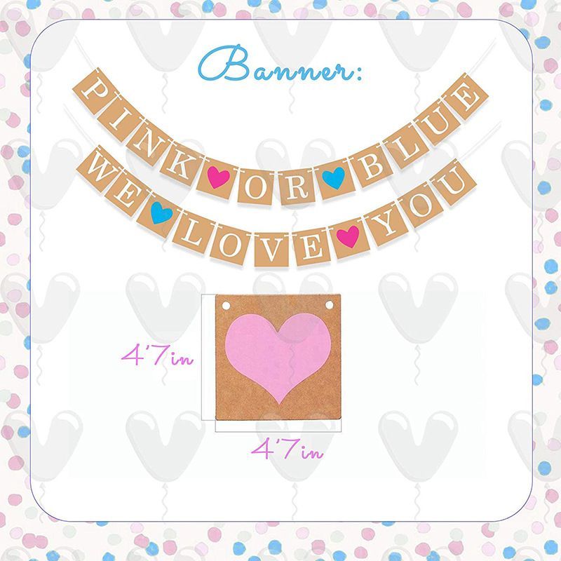 Gender Reveal Decorations Baby Boy Or Girl Gender Reveal Party Supplies Kit