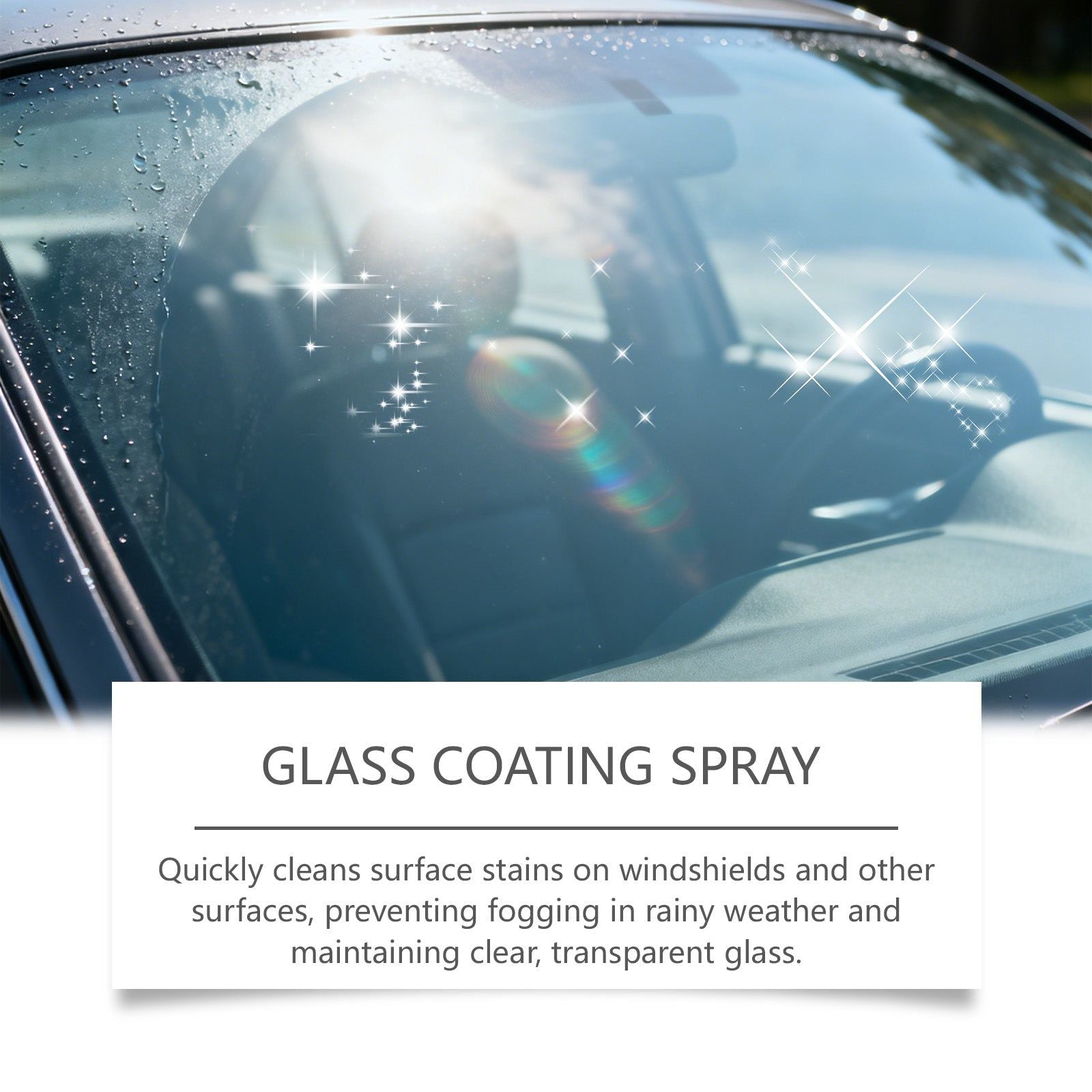 Car Care Glass Anti-Fog Spray, Clear Vision, Dust-Proof, Rainproof ,1set