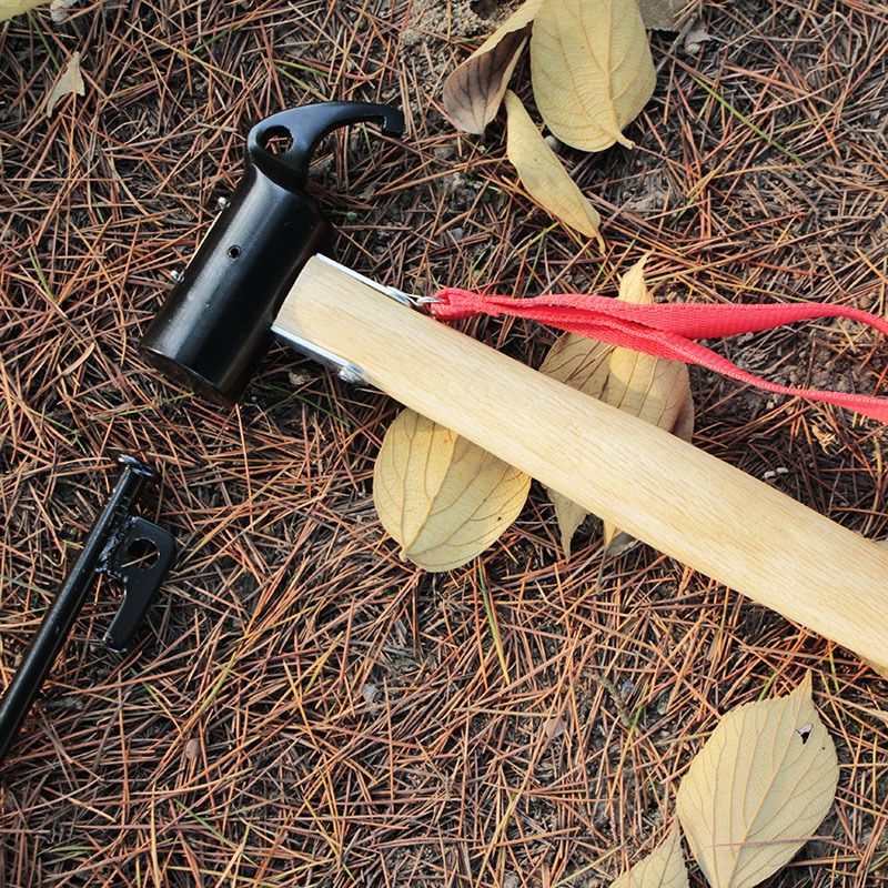Camping Hammer Outdoor Tent Mallet Nails Puller Peg Stake Extractor Hiking Tool