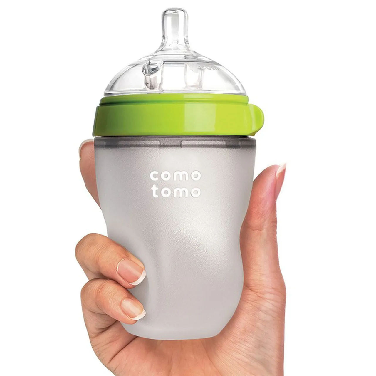 Comotomo - Natural Feel Baby Bottle Single Pack - Green - 250ml