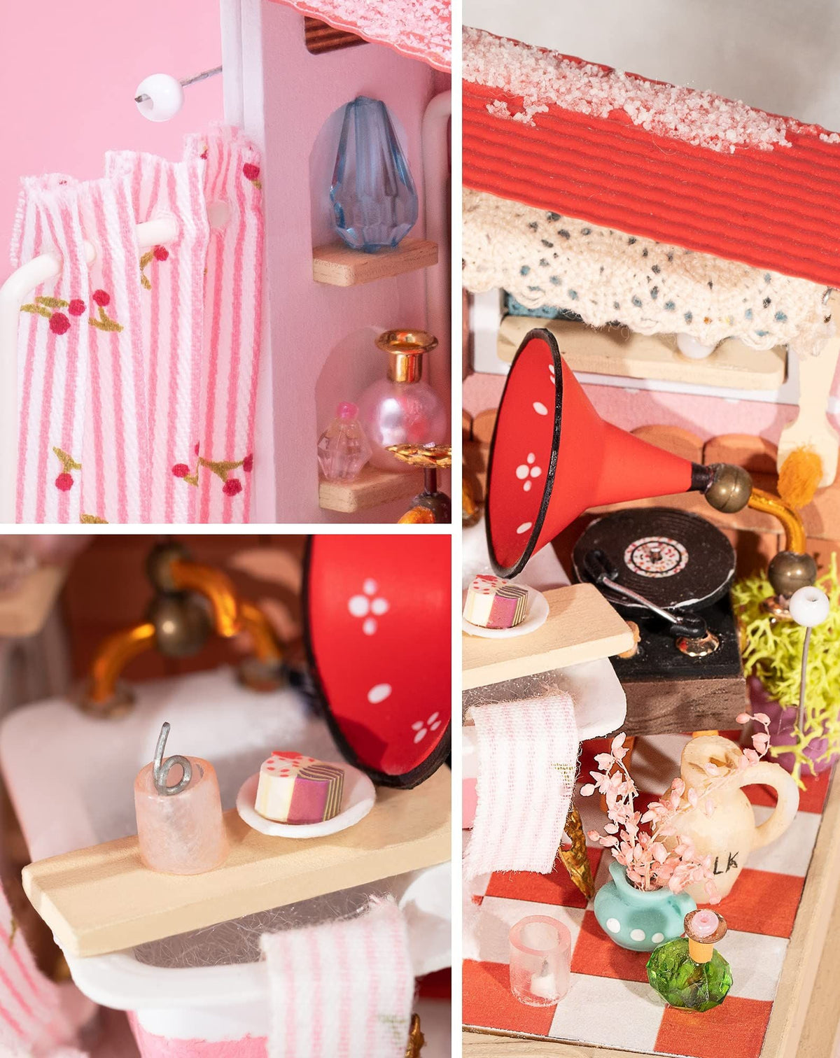 DIY Dollhouse Miniature Kit Mini House Assembly Toy Puzzle Wooden Craft Gifts