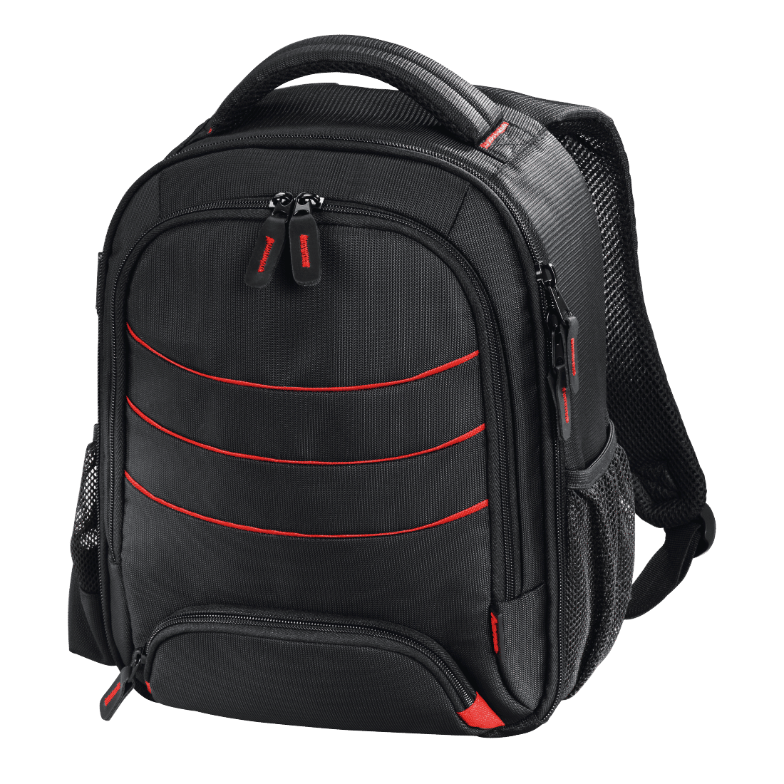 HAMA 126697 حقيبة ظهر للكاميرا "Miami" من Hama، 150، أسود/أحمر