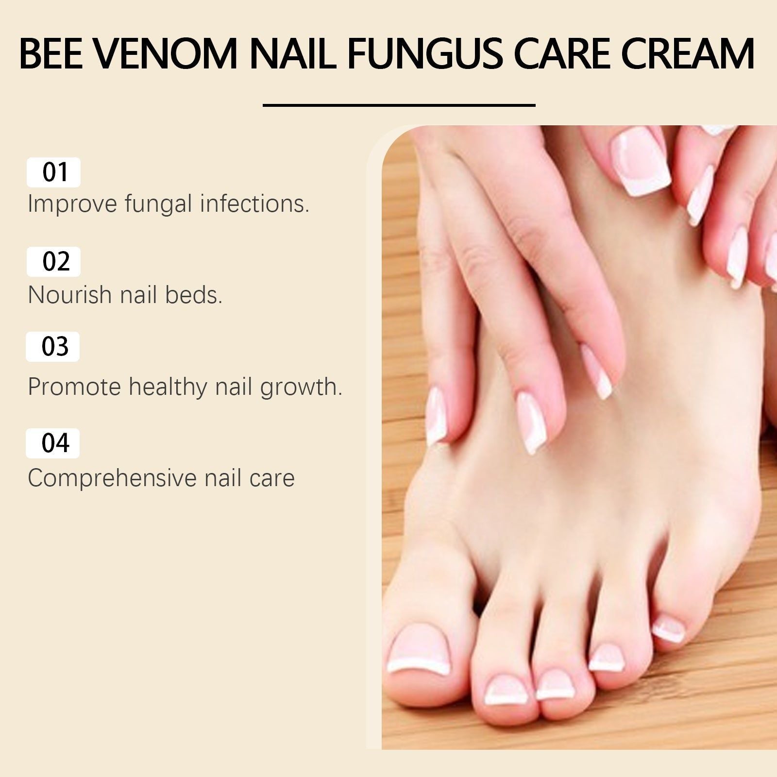Bee Venom Nail Care Cream, Strengthen and Nourish Nails, Fungal Protection ,20g
