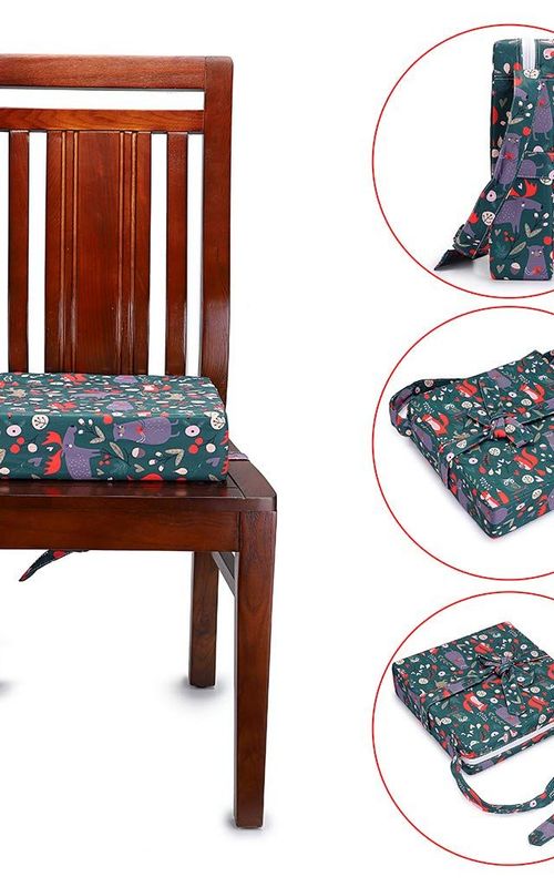 Toddler Booster Cushion Baby Chair Pad Heightening Dining Chair Cushion Cartoon Seat Mat