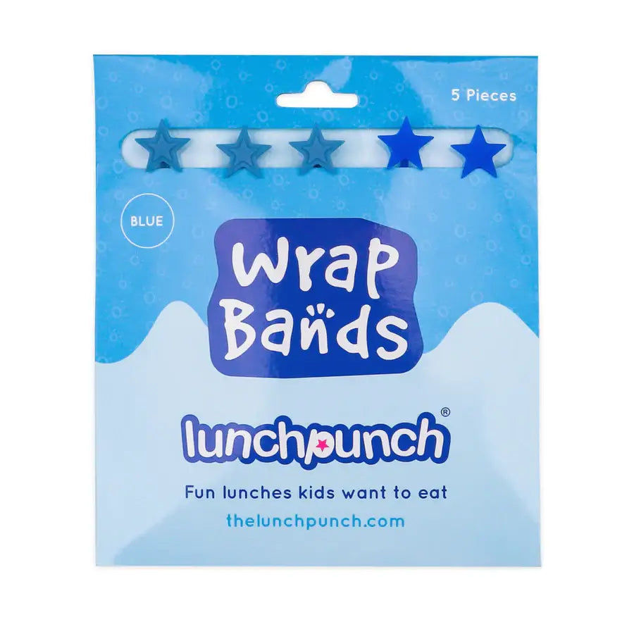 Lunch Punch Silicone Wrap Bands - Blue (5 Pack)