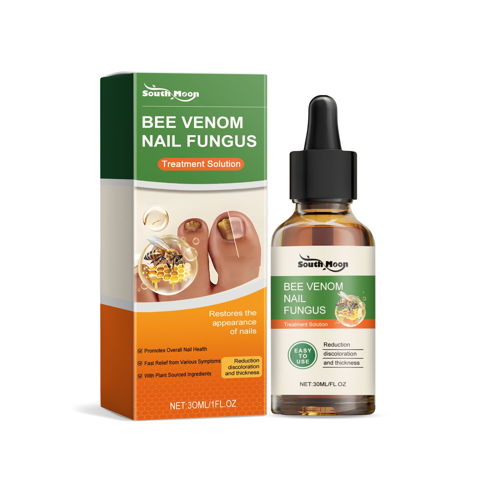 Bee Venom Nail Care Lotion, Moisturizes Brightens, Fights Fungus, Promotes Healthy Nails ,30ml/box