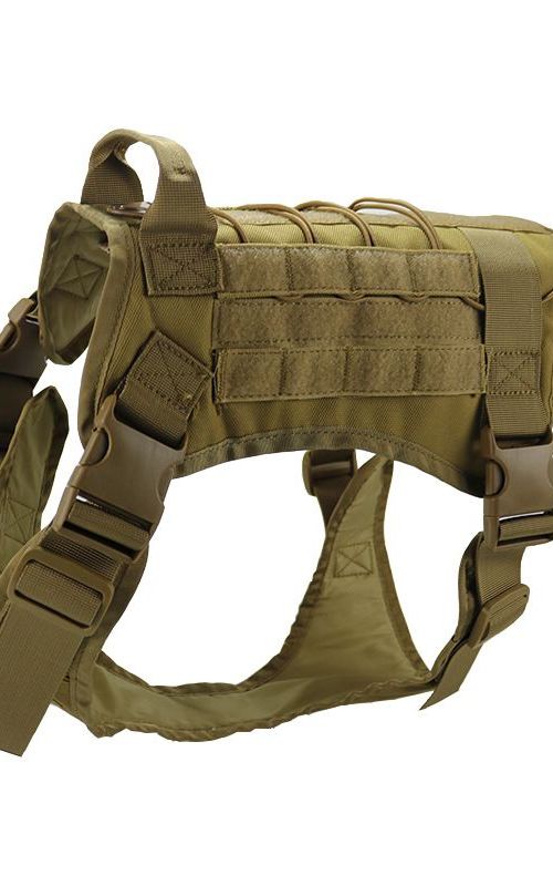 Tactical Dog Harness Nylon Handle Adjustable Training Harness Pet Working Vest
