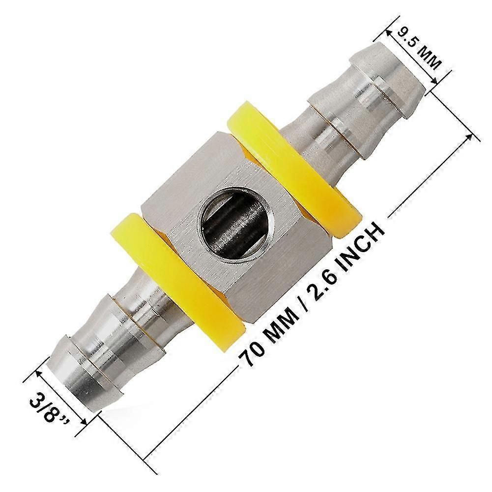 3/8inch Fuel Line Fuel Pressure Barbed Push Lock T-fitting Adapter 1/8-27 Npt Sensor Port 304 Stainless Steel