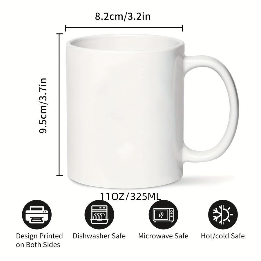 Funny Ceramic Coffee Mug - "Retirement Daily Schedule" - 350ml Capacity, Ideal for Retirees, 8.2x9.5cm