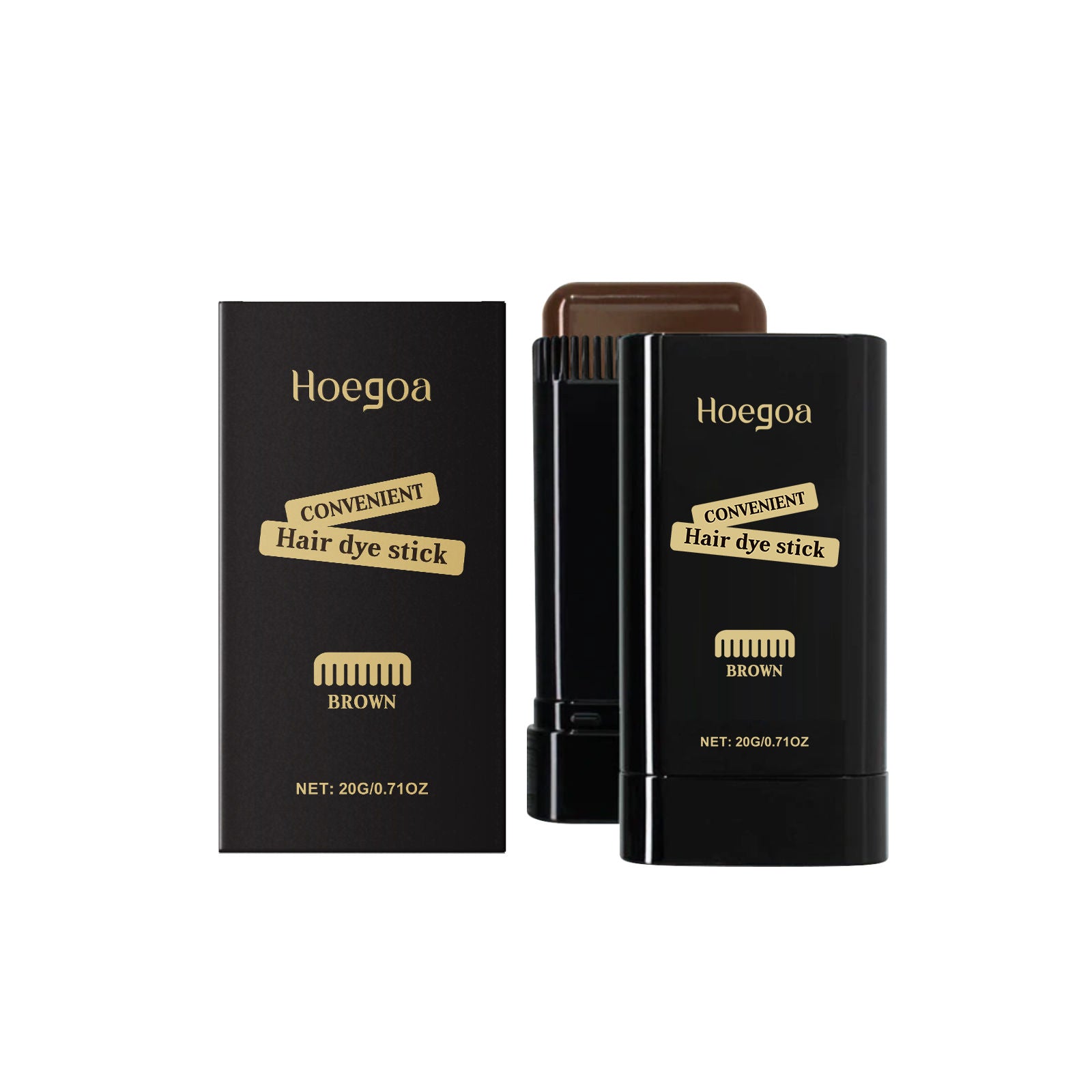Brown Hair Color Stick, Natural Hair Covering, Portable Hair Touch-Up, Easy Hair Care ,20g