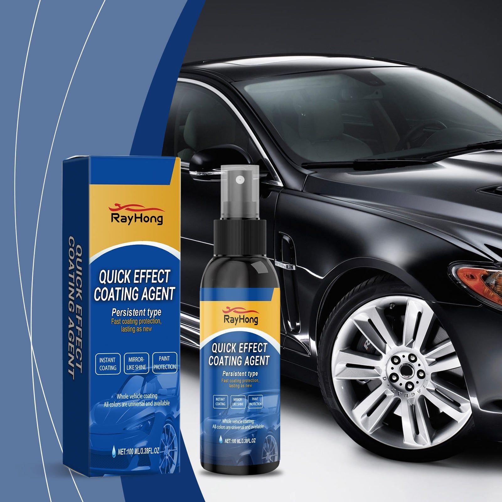 Car Coating Spray, Anti-Fouling & Maintenance, Glossy Nano Sealant, Dirt-Resistant Car Care ,100ml