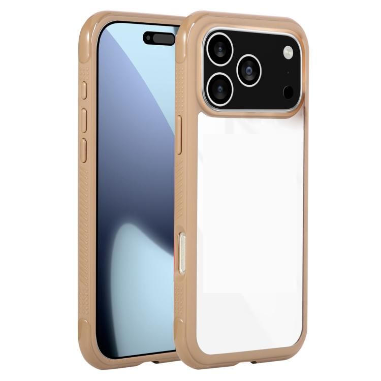 For iPhone 18 Pro Max / iPhone 17 Pro Max Solid Color Edge Transparency Acrylic TPU Phone Case
