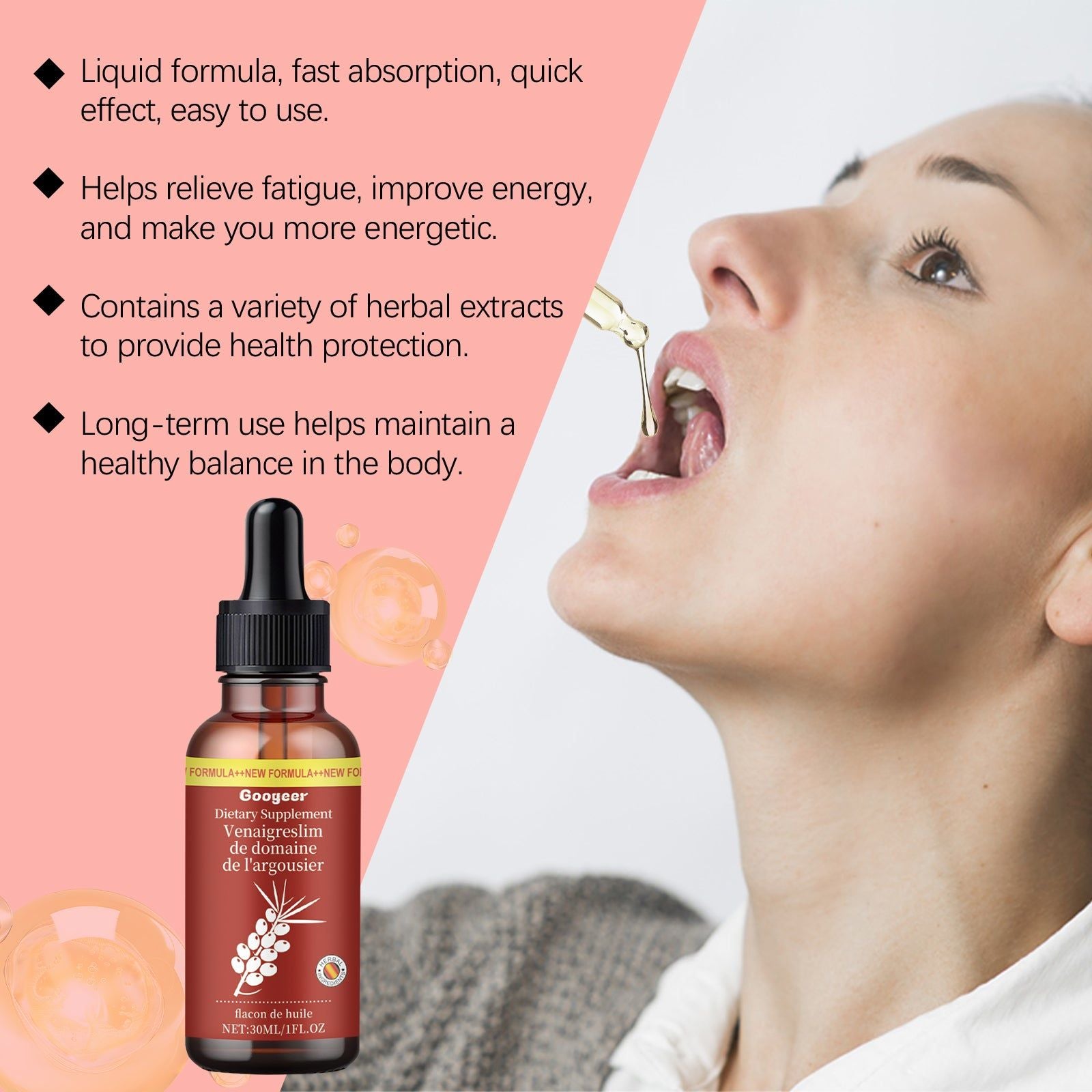 Body Care Supplement, Boost Immunity, Anti-Aging, Natural Herbal Formula ,30ml