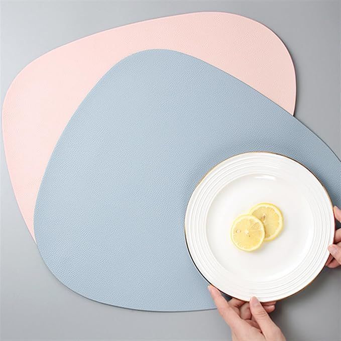 6pcs PU Placemats Non Slip Insulation Place Mats Set For Table
