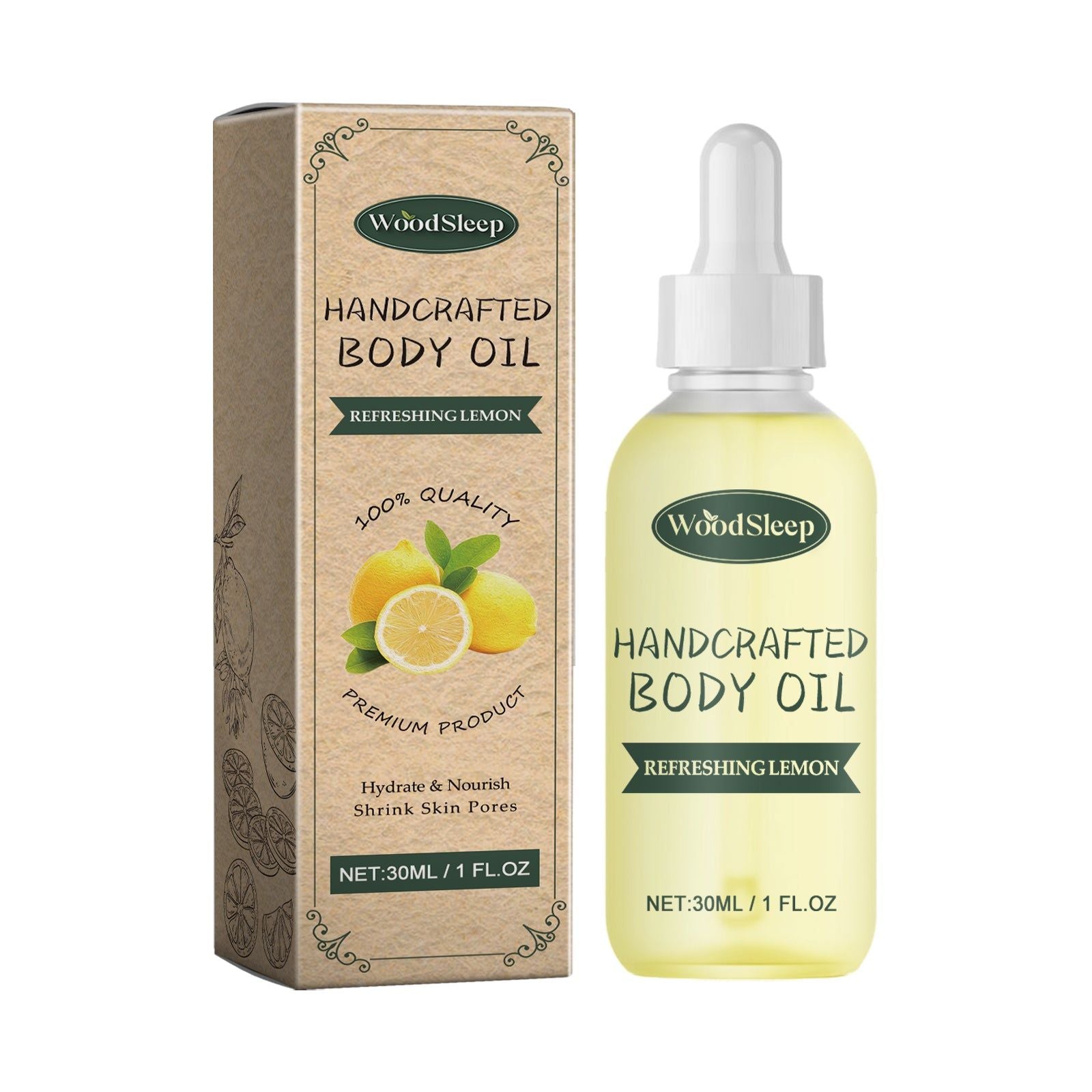 Revitalize Your Skin with Lemon Body Oil, Hydrating Brightening Body Care ,30ml