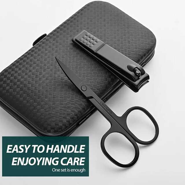 7-Piece Manicure Tool Set for Unisex - Professional Nail Care Kit for Home & Travel