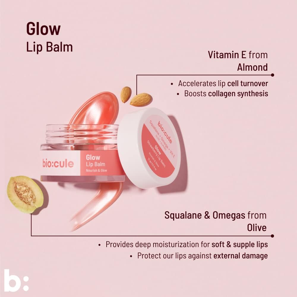 مرطب الشفاه Biocule Glow: سكوالين + أوميغا + فيتامين E 12 جم